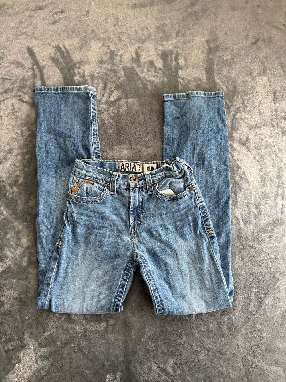 Ariat Slim Denim Jeans Size 16 Blue Straight Leg